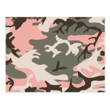 Pink Camouflage Postcard