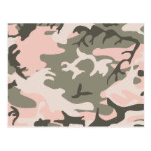 Pink Camouflage Postcard