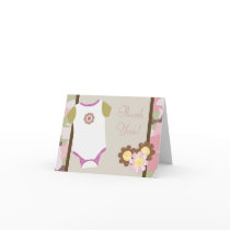 Pink Camouflauge Baby Shower Thank You Cards
