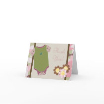 Pink Camouflauge Baby Shower Thank You Cards