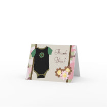 Pink Camouflauge Baby Shower Thank You Cards