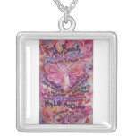 Pink Cancer Angel Feel Beauty Necklace Jewellery