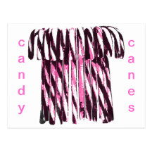 Pink Candy Canes Postcard