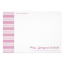 Pink Candy Correspondence Cards Personalized Invite