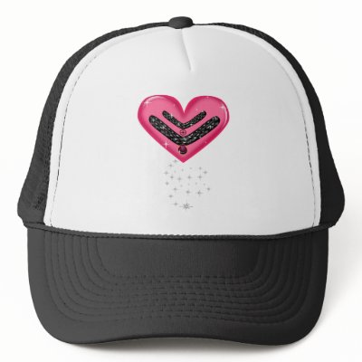 Pink Candy Heart hat by SirKyanite