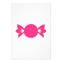 Pink candy invitation
