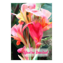 Pink Cannas You're Invited
