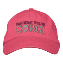Pink Cardigan Welsh Corgi Embroidered Hats