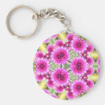 Pink Carnival Flower Nov 2012 Keychain