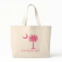Pink Carolina Girl Palmetto Tote Bag