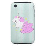 Pink cartoon unicorn with stars iPhone 3G/3GS Case casemate cases