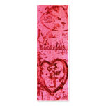 Pink Carved Graffiti Heart BOOKMARK business cards