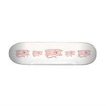 Pink Cat Cartoon Skateboards