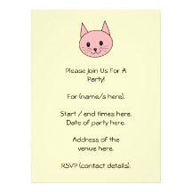 Pink Cat Invite