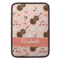 Pink Cello Macbook Air Sleeve 13  and 11 Inch