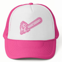 Pink Chainsaw of Love Mesh Hats