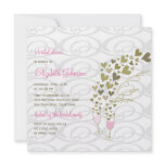 Pink Champagne Cheers Golden Hearts Bridal Shower