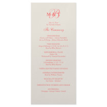Pink & Champagne Wedding Program Rack Cards
