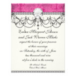 pink chandelier vintage writing background custom invites