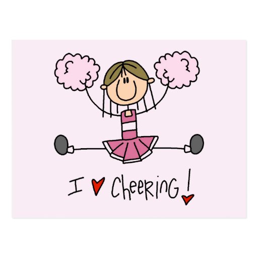 Pink Cheerleader Tshirts and Gifts Post Cards