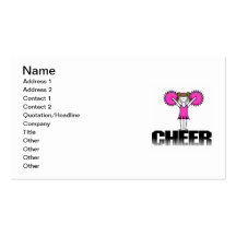 Pink Cheerleading T-shirts and Gifts Business Cards