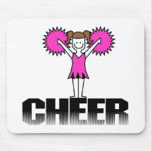Pink Cheerleading T-shirts and Gifts Mouse Pad