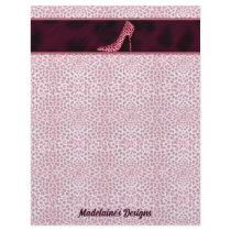 Pink Cheetah Print Business Letterhead