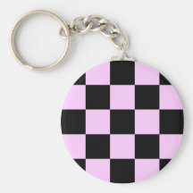 "Pink Chequerboard" Key Chain