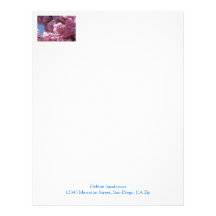 Pink Cherry Blossoms Customized Letterhead