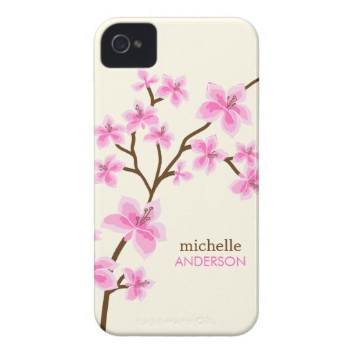 Pink Cherry Blossoms Tree iPhone 4 Cover