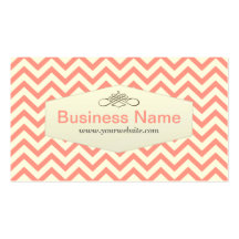 Pink Chevron Mortgage Agent Business Card