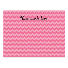 Pink chevrons postcard
