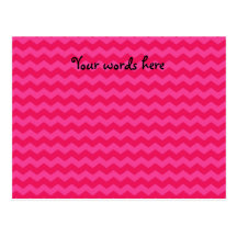 pink chevrons postcard