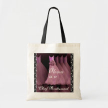 PINK Chief Bridesmaid Cotton Tote Bag