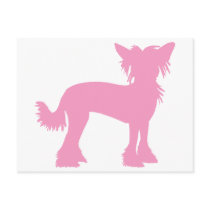 Pink Chinese Crested Silhouette
