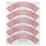 Pink Chintz Baby Shower DIY Cupcake Wrappers letterhead