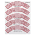 Pink Chintz DIY Baby Shower Cupcake Wrappers Wraps letterhead