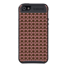 Pink Chocolate Brown Fleur de Lis Pattern iPhone iPhone 5 Cover