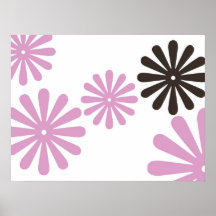 Pink Chocolate Hippy Flower 2 Posters