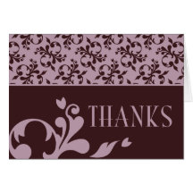 Pink & Chocolate Thanks Card
