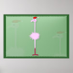 Pink Christmas Flamingo 3 Poster