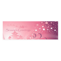 Pink Christmas Gift Tag Business Card Template