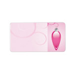 Pink Christmas Ornament Envelope Labels labels