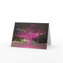 Pink Christmas Tree Card