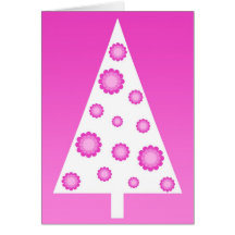 Pink christmas tree - Card