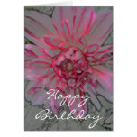 Pink Chrysanthemum Birthday Card