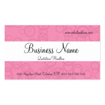 Pink Circles Business Cards