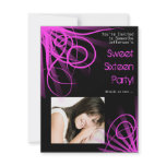 Pink City Lights Sweet Sixteen Invitation