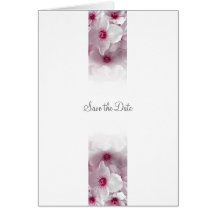 Pink Clematis  - Save the Date Card