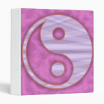 Pink Clouds Periwinkle Yin Yang Vinyl Binders